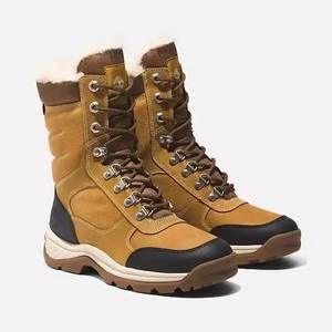 NEW TIMBERLAND women's white ledge mid waterproof hiker boot in wheat